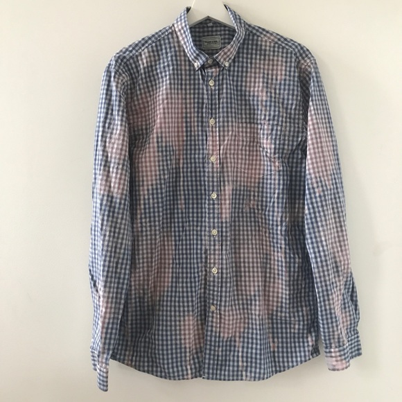 Frank & Oak Gingham Shirt. Custom fabric treatment - Picture 2 of 4